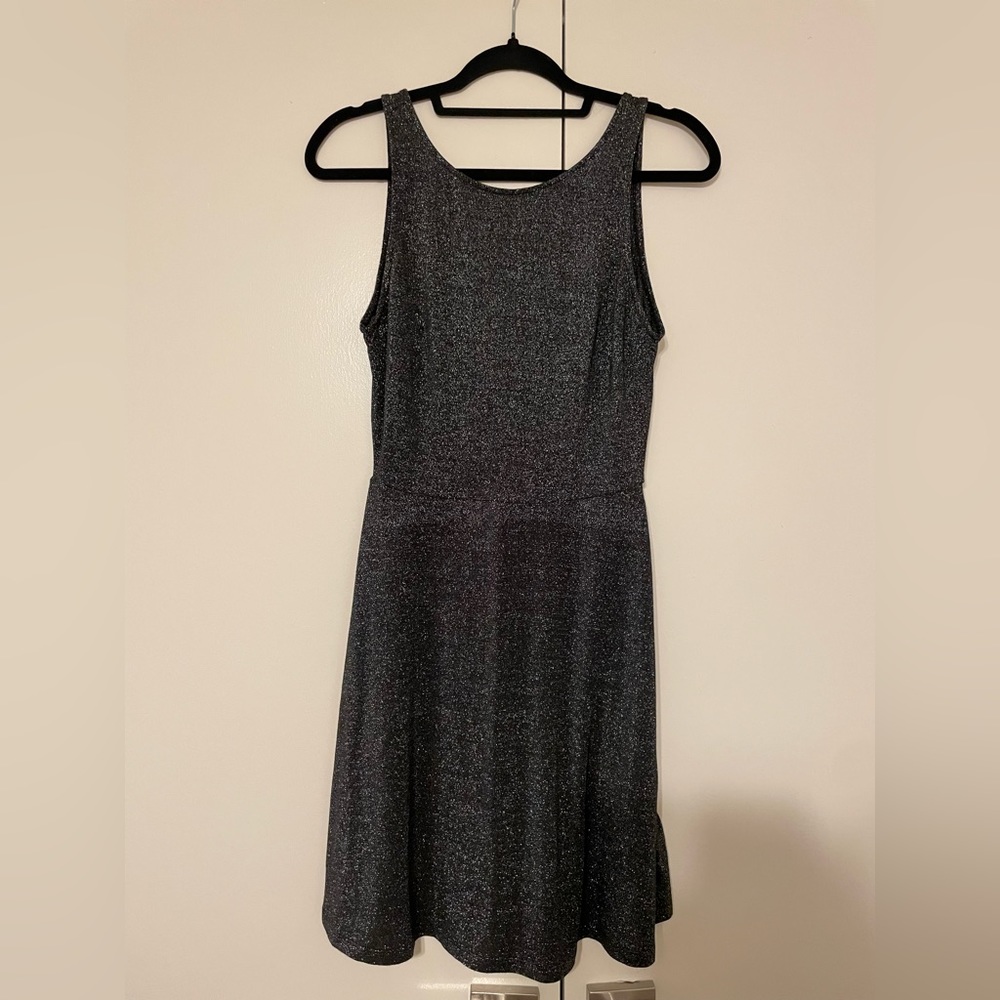Shimmery Silver/Black Dress - Only Worn Once! Size 6